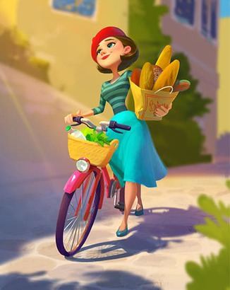 Thẻ Cô Gái Bán Bánh Mì