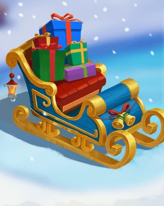 Thẻ Xe Trượt Tuyết Của Ông Già Noel