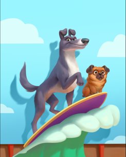 Thẻ Gâu Gâu Cưỡi Sóng