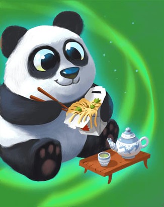 Thẻ Gấu Trúc Lông Xù