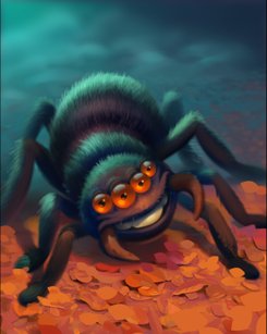 Thẻ Nhện Tarantula Bông Xù